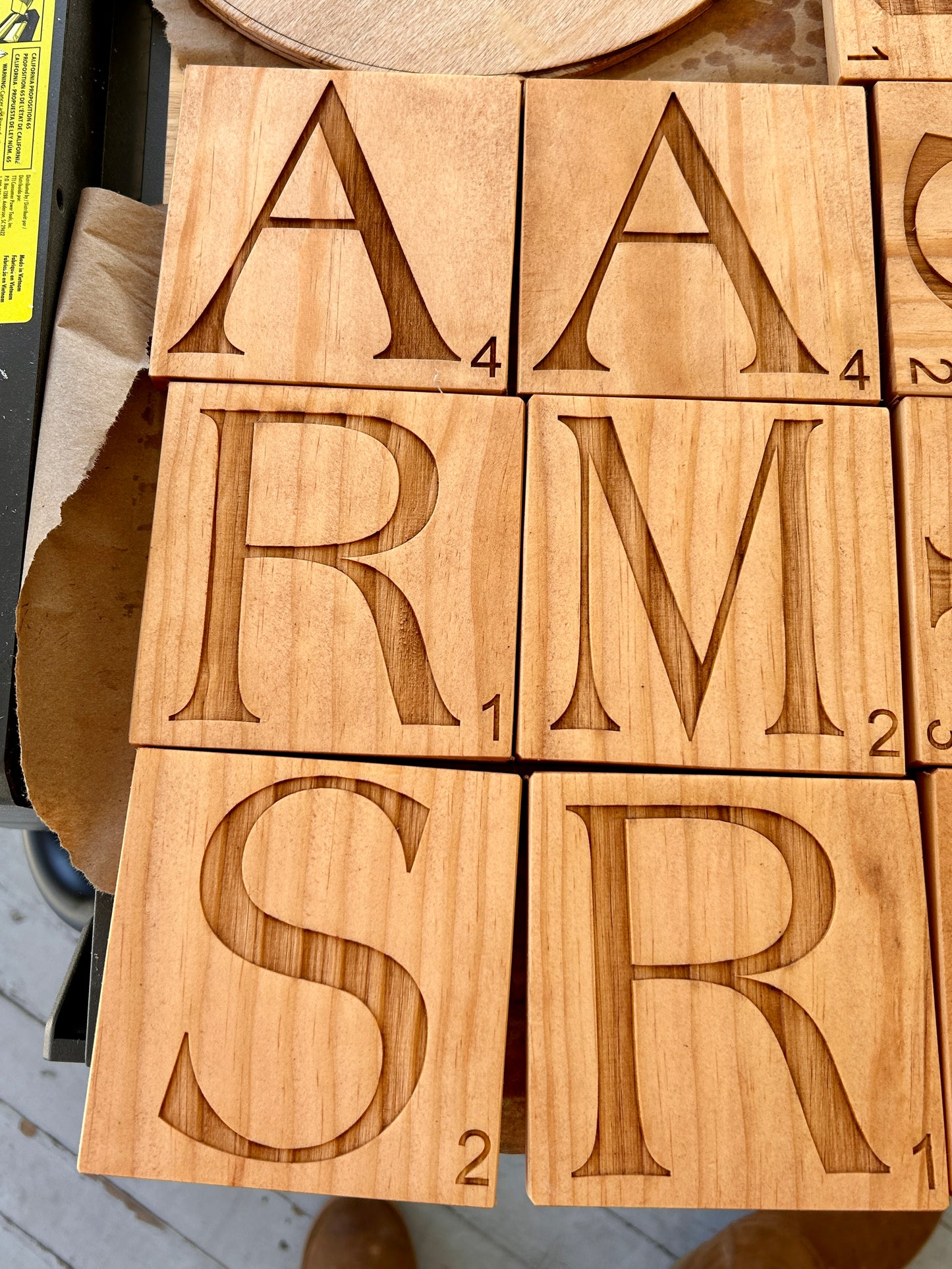 Scrabble Wall Word Art Tiles