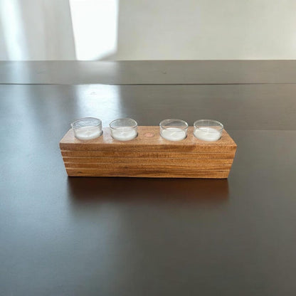 Customizable Handmade Ash Wood Candle Holder