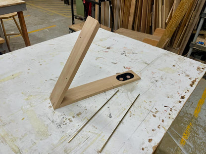 Elegant Hardwood Jewelry Caddy with Brass Accents