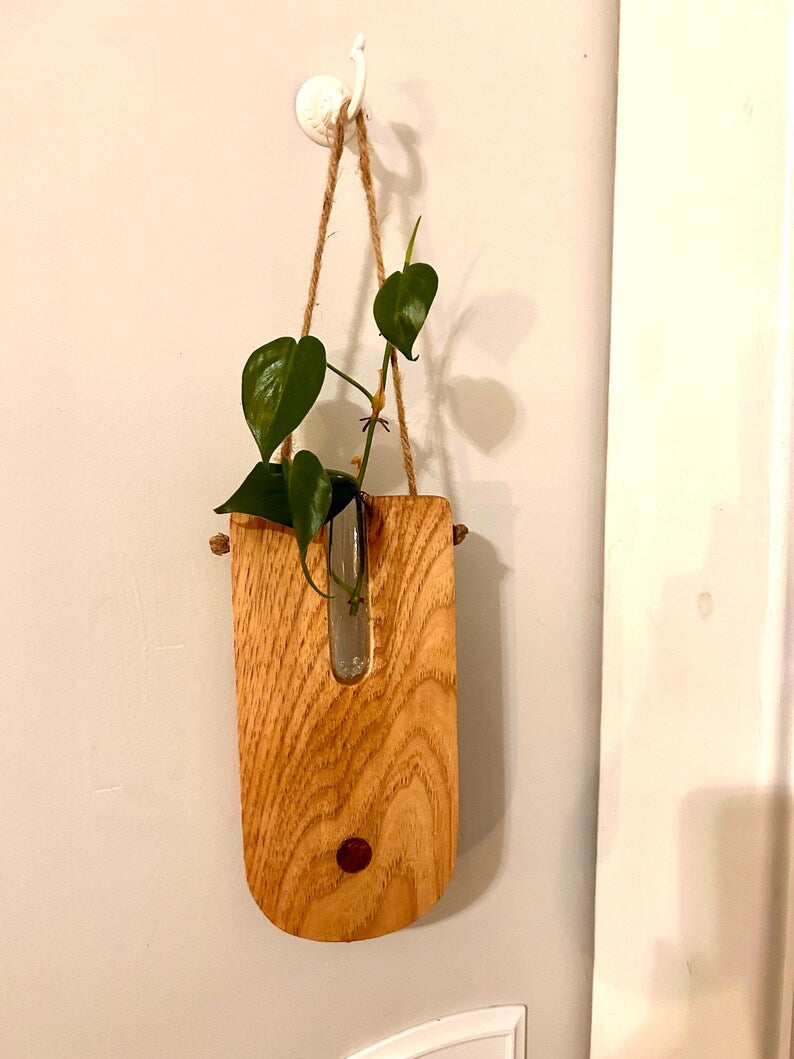 Handcrafted Wooden Propagating Wall Planter